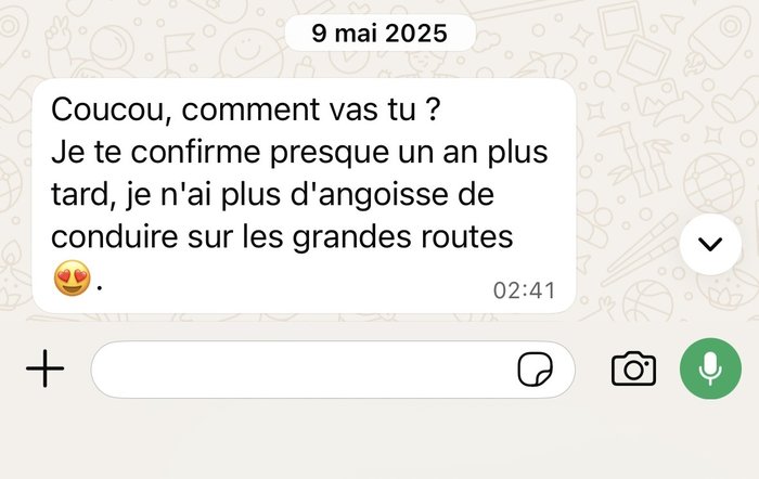 Message d'une cliente de L'Enquête