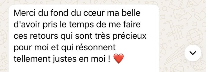 Message d'une cliente de L'Enquête