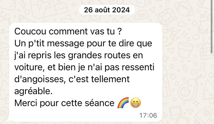 Message d'une cliente de L'Enquête